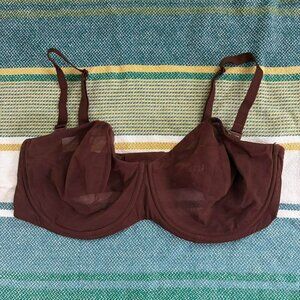 Skims Ultrafine Mesh Unlined scoop Bra Size 38DDD